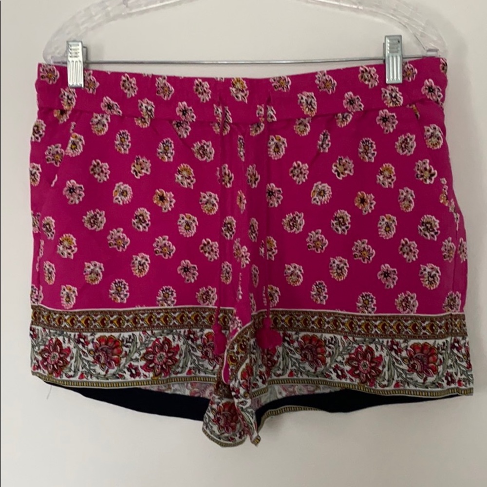 LOFT Border Floral Fluid Drawstring Short Small - Picture 4 of 9